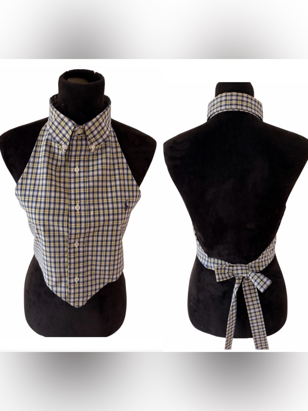 Ralph Lauren Blue and Yellow Plaid Button-Down Shirt